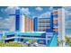 Bright, modern Landmark Resort exterior with ocean views and parking at 1501 S Ocean Blvd. # 1131, Myrtle Beach, SC 29577