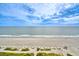 Breathtaking views of the expansive sandy beach meeting the tranquil ocean waters under a partly cloudy sky at 1501 S Ocean Blvd. # 844, Myrtle Beach, SC 29577