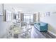 Inviting living area with bright decor and ocean views from the balcony at 1501 S Ocean Blvd. # 844, Myrtle Beach, SC 29577