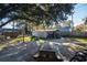 Expansive backyard with picnic table, storage shed, and mature trees at 1916 Jasper St., Georgetown, SC 29440