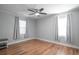 Bedroom featuring hardwood floors, gray walls, and lots of natural light at 1916 Jasper St., Georgetown, SC 29440