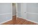 Bedroom featuring hardwood floors and gray walls at 1916 Jasper St., Georgetown, SC 29440