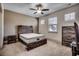 Bedroom with rustic wooden furniture set and plush carpet at 2131 Timmerman Rd., Myrtle Beach, SC 29588