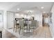 This modern eat-in kitchen has stainless appliances, granite countertops, and sleek cabinets at 2151 Bridge View Ct. # 2705, North Myrtle Beach, SC 29582