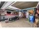 Spacious garage featuring an organized layout, a toolbox, a TV, and an American flag at 2882 Ophelia Way, Myrtle Beach, SC 29577
