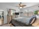Comfortable main bedroom featuring a ceiling fan and a window at 2882 Ophelia Way, Myrtle Beach, SC 29577