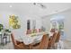 Dining room features a modern chandelier with seating for eight at 3700 Waterford Dr., Myrtle Beach, SC 29577