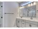 Bathroom vanity features dual sinks, modern fixtures, and stylish lighting at 4028 Bucolic Loop, Myrtle Beach, SC 29588