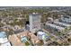 Wide aerial shot of the building, surrounding landscapes, and convenient parking at 5523 North Ocean Blvd. # 1912, Myrtle Beach, SC 29577