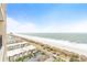 Aerial view of condo complex and the beach for a vacation lifestyle at 5523 North Ocean Blvd. # 1912, Myrtle Beach, SC 29577