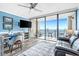 Bright living area with sliding glass doors leading to a balcony at 5523 North Ocean Blvd. # 1912, Myrtle Beach, SC 29577