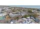 An aerial view shows this condo development including a pool and nearby parking at 5905 South Kings Hwy. # 4219-D, Myrtle Beach, SC 29575
