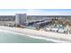 Aerial view of the condo development along the sandy white beaches and ocean at 5905 South Kings Hwy. # 4219-D, Myrtle Beach, SC 29575