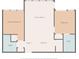 A modern floorplan including the measurements of the kitchen, bathroom and bedroom spaces at 5905 South Kings Hwy. # 4219-D, Myrtle Beach, SC 29575