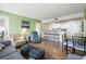 Living area with an open kitchen, a comfortable seating area, and a dining space, enhancing the home's appeal at 5905 South Kings Hwy. # 4219-D, Myrtle Beach, SC 29575