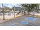Aerial shot of a playground with a basketball court, swing set and benches and sand area at 5905 South Kings Hwy. # 4219-D, Myrtle Beach, SC 29575