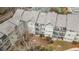 Aerial view showing the condo's balconies, and outdoor seating areas at 5905 South Kings Hwy. # 4107-D, Myrtle Beach, SC 29575