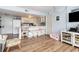 Kitchen area with a breakfast bar and modern appliances, perfect for casual dining and food prep at 5905 South Kings Hwy. # 4107-D, Myrtle Beach, SC 29575