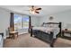Bright bedroom with a ceiling fan, two beds, and a sunny window view at 6203 Catalina Dr. # 2316, North Myrtle Beach, SC 29582