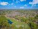Wide aerial view showcases neighborhood golf course and community at 67 Massick Ln., Pawleys Island, SC 29585