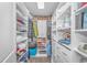 Organized walk-in closet offers ample storage with shelves, drawers, and hanging space at 67 Massick Ln., Pawleys Island, SC 29585