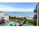Beautiful aerial view showcasing the beach, pool and surrounding landscape at 7200 N Ocean Blvd. # 662, Myrtle Beach, SC 29572