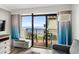 Relax on the balcony with scenic views and comfortable seating at 7200 N Ocean Blvd. # 662, Myrtle Beach, SC 29572