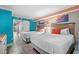 Bright hotel bedroom with two queen beds, colorful decor, and modern finishes at 7200 N Ocean Blvd. # 662, Myrtle Beach, SC 29572