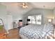 Bright bedroom featuring a vaulted ceiling, desk, and window for natural light at 807 Lalton Dr., Conway, SC 29526