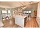 Modern kitchen with large island, white cabinetry, stainless steel appliances, and breakfast nook at 807 Lalton Dr., Conway, SC 29526
