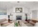 Cozy living room features a fireplace with built-in bar area and comfortable seating at 9547 Edgerton Dr. # 301, Myrtle Beach, SC 29572