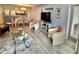 Well-designed living area with open floor plan, comfortable seating, and modern decor, perfect for relaxation at 9820 Queensway Blvd. # 303, Myrtle Beach, SC 29572