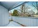 View of a porch with wood paneling and views of the complex at 10301 N Kings Hwy. # 15-8, Myrtle Beach, SC 29572