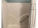 Clean, white shower stall with built-in grab bar at 1101 Louise Costin Ln. # 1308, Murrells Inlet, SC 29576