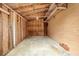 Interior view of backyard shed, ready for customization at 115 Carolina Ave., Mullins, SC 29574