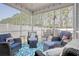 Inviting screened porch with comfortable seating, outdoor decor, and views of the backyard at 161 Copper Leaf Dr., Myrtle Beach, SC 29588