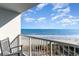 Enjoy the ocean views from the private balcony of this beachfront condo at 161 Seawatch Dr. # 808, Myrtle Beach, SC 29572