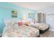 Inviting bedroom featuring two beds with decorative pillows, complemented by serene decor and wall art at 161 Seawatch Dr. # 808, Myrtle Beach, SC 29572