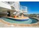 Unique lazy river feature offering a refreshing way to unwind with a beautiful staircase nearby with ocean views at 161 Seawatch Dr. # 808, Myrtle Beach, SC 29572