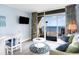 Comfortable living room with ocean view through sliding glass doors to balcony at 161 Seawatch Dr. # 808, Myrtle Beach, SC 29572