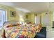 This sunny guest room includes two twin beds, a bright color scheme, and lovely decor at 1625 S Ocean Blvd. # 802, North Myrtle Beach, SC 29582