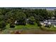 Estate home overlooking waterfront featuring large lawn and dock at 201 River Rd., Georgetown, SC 29440