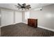 Features a stylish ceiling fan, hardwood floors, and ample closet space at 201 River Rd., Georgetown, SC 29440
