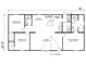 This is the floor plan for the house showing bedrooms, bathrooms, kitchen, living, and dining areas at 2016 Misty Morning Dr., Conway, SC 29527