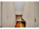 Coat closet with shelving for storage space at 2720 Marengo Ln. # 2720, Conway, SC 29526