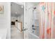 This bathroom features a shower and tub combination near the upstairs hallway at 308 Golan Circle # A, Myrtle Beach, SC 29579
