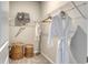Walk-in closet with white wire shelving and ample space for storage at 312 Mayflower Dr., Calabash, NC 28467