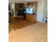 Spacious living room with a brick fireplace and built-in shelving, perfect for entertaining and relaxing at 3302 Highway 905, Conway, SC 29526