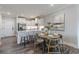 Contemporary kitchen with island seating adjacent to the dining area at 395 S Crow Creek Dr. # 1710, Calabash, NC 28467