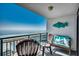 Relaxing balcony with seating, ocean view, and coastal decor at 4103 N Ocean Blvd. # 304, North Myrtle Beach, SC 29582